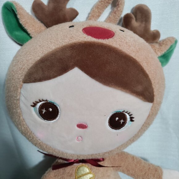 MeToo Plush Doll Christmas Reindeer Stuffed‎ Girl Me Too Toy Retired HTF - Picture 4 of 7